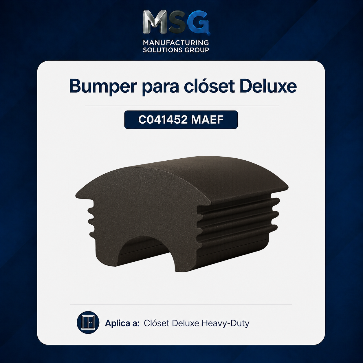 Bumper de goma para clóset Deluxe Heavy-Duty — C041452