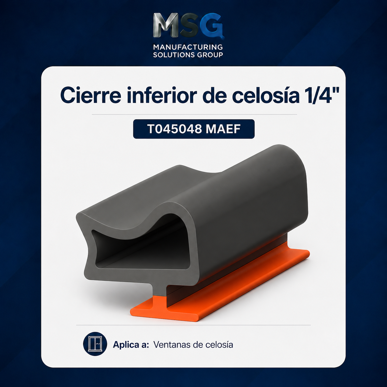 Goma de cierre inferior para celosía — T045048