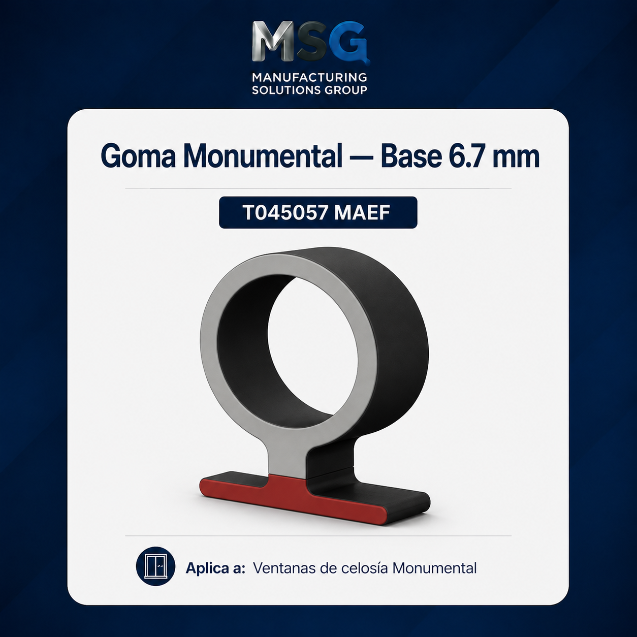 Goma superior para celosía Monumental — T045057