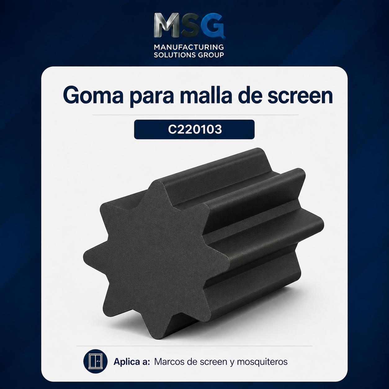 Goma para malla de screen C220103