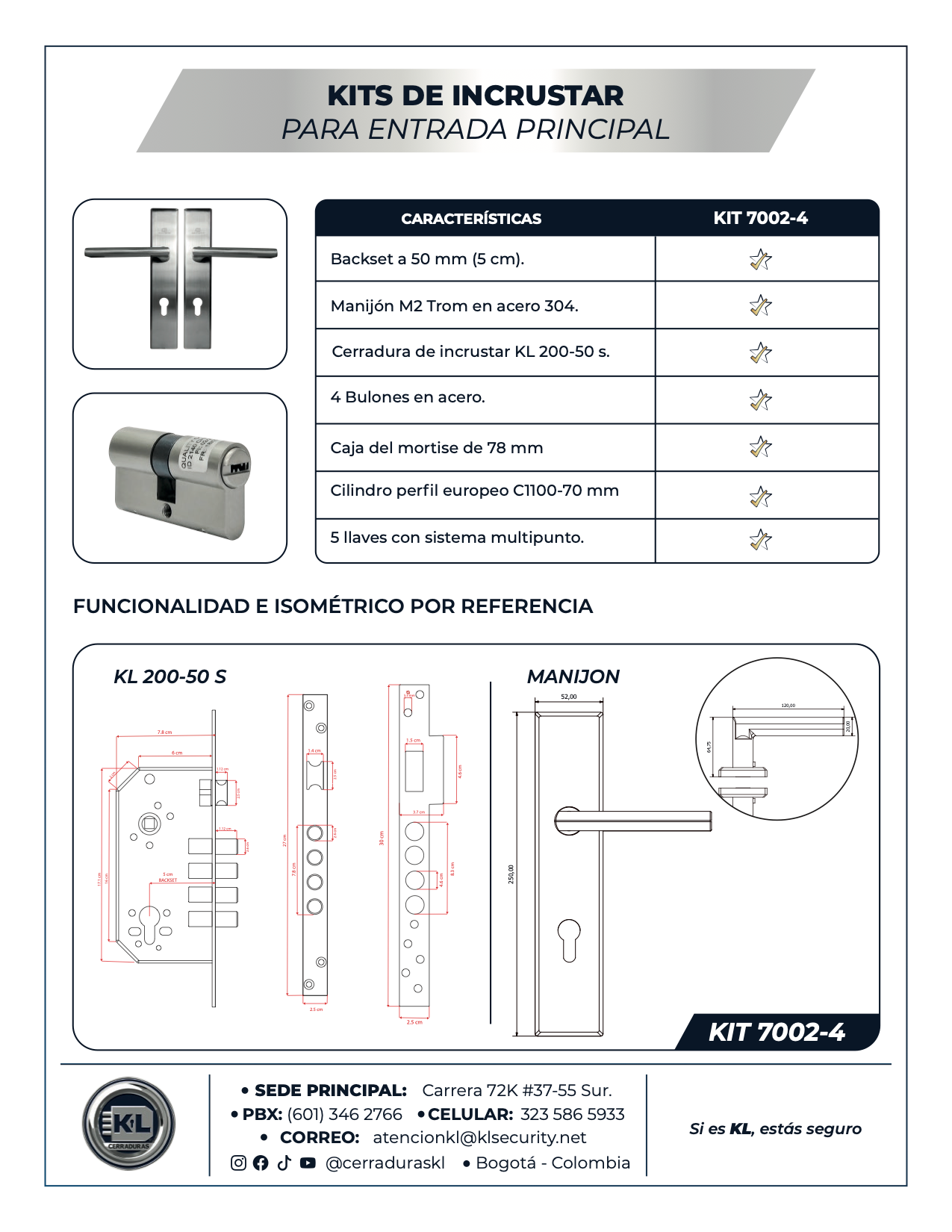 Kits De Incrustar Trom Para Entrada Principal 6002-4