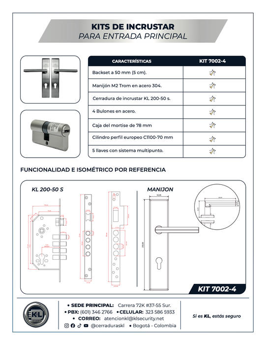 Kits De Incrustar Trom Para Entrada Principal 6002-4