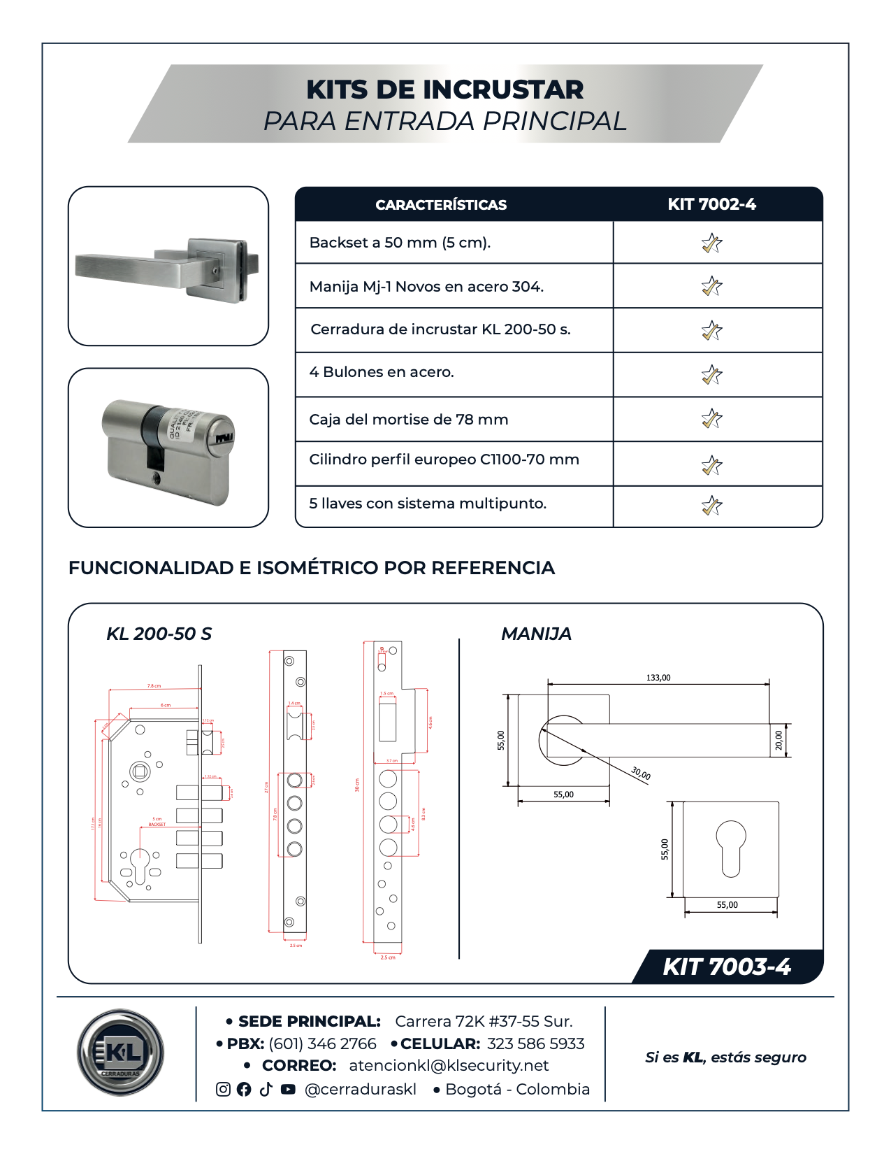 Kits De Incrustar Novos Para Entrada Principal 6003-4
