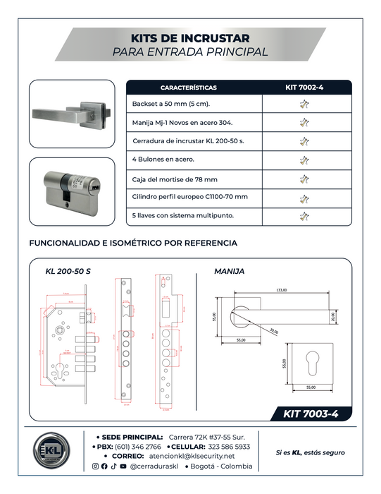 Kits De Incrustar Novos Para Entrada Principal 6003-4
