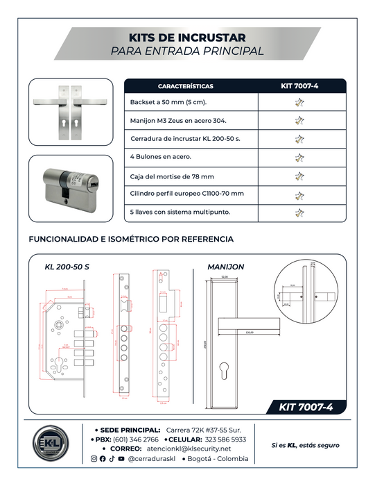 Kits De Incrustar Zeus Para Entrada Principal 6007-4