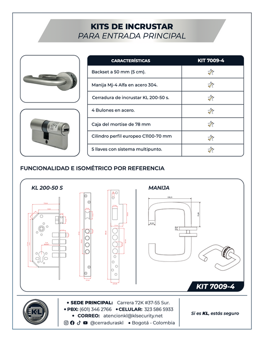 Kits De Incrustar Alfa Para Entrada Principal 6009-4