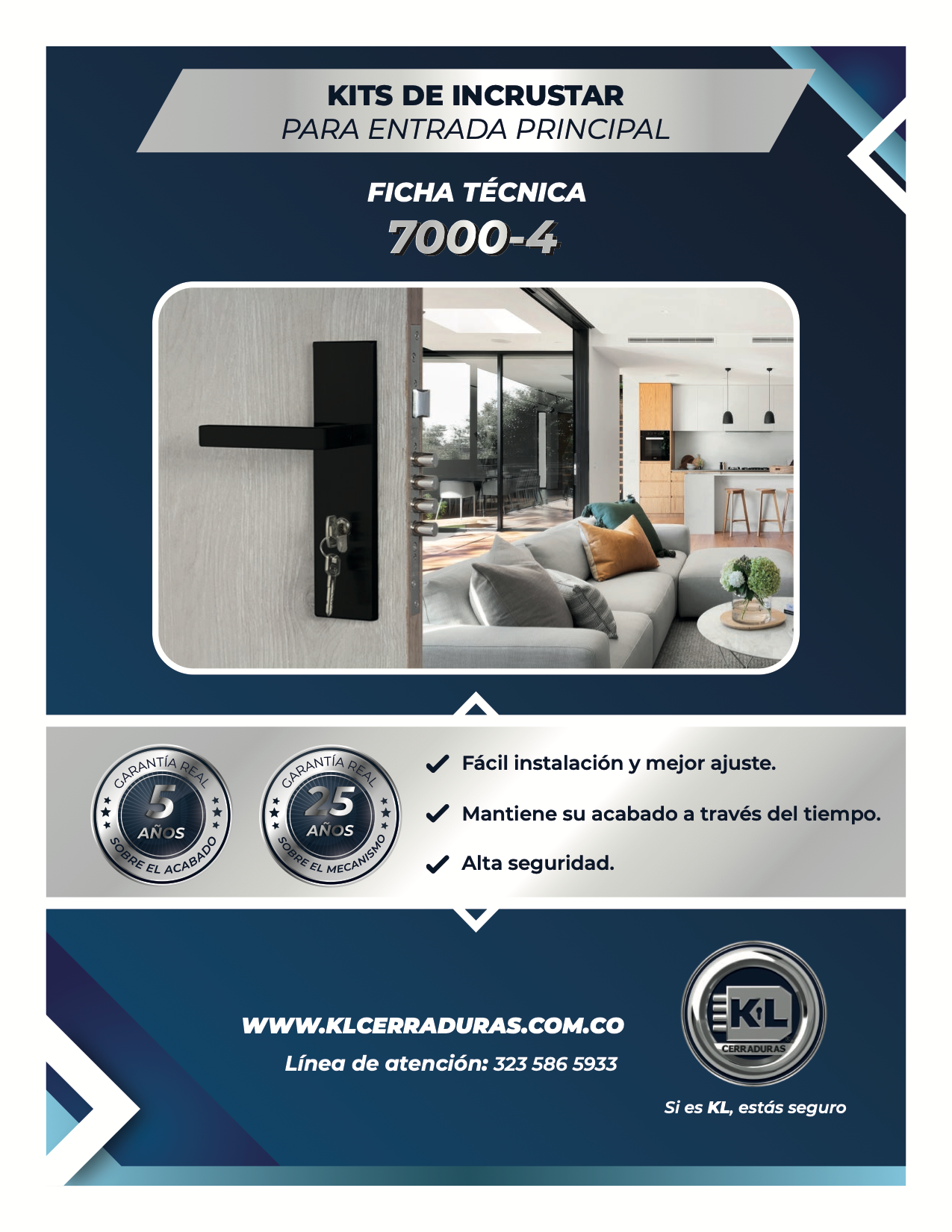 Kits De Incrustar Colon Black Para Entrada Principal 6000-4
