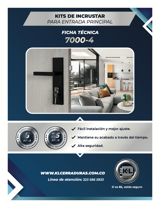 Kits De Incrustar Colon Black Para Entrada Principal 6000-4