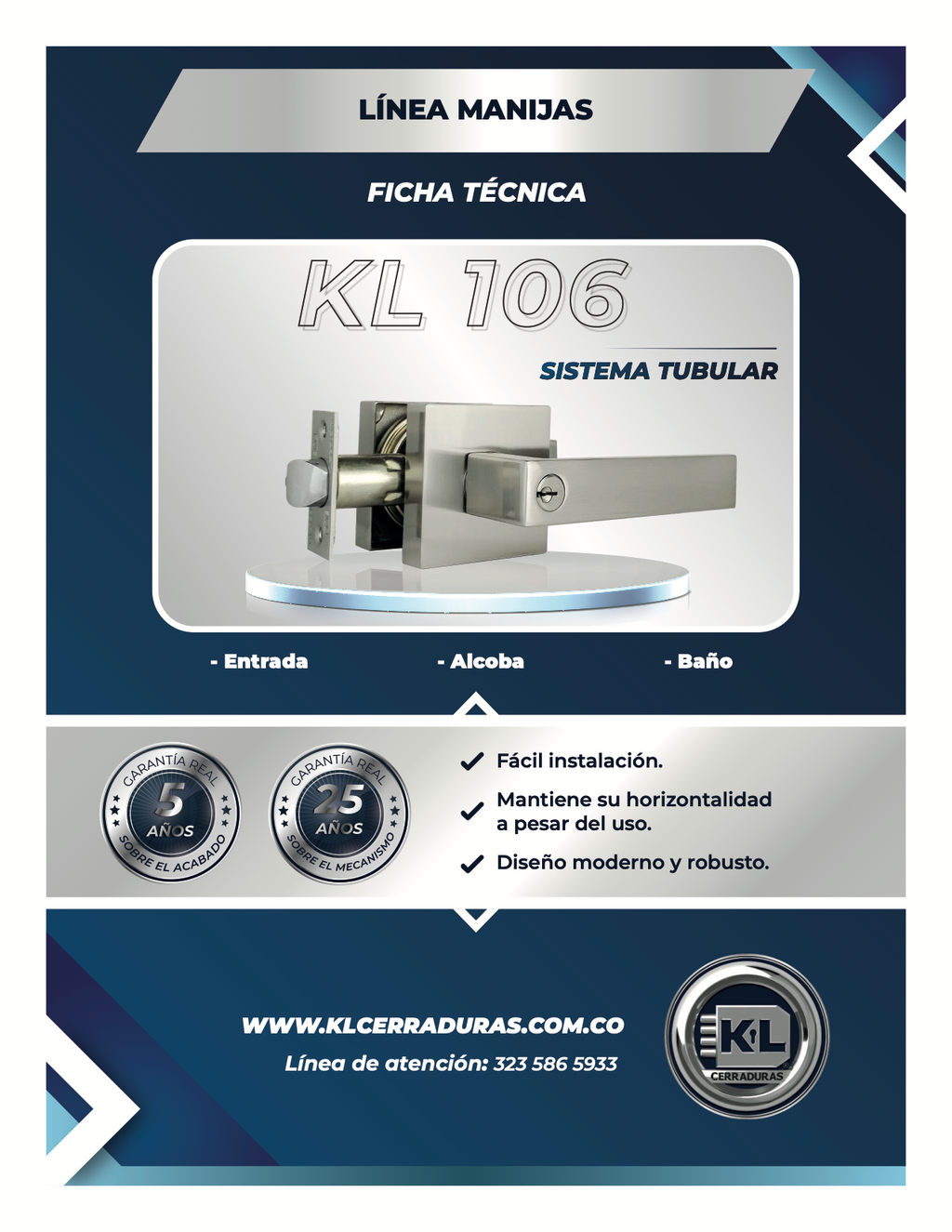 Manija KL 106 Sistema Tubular E