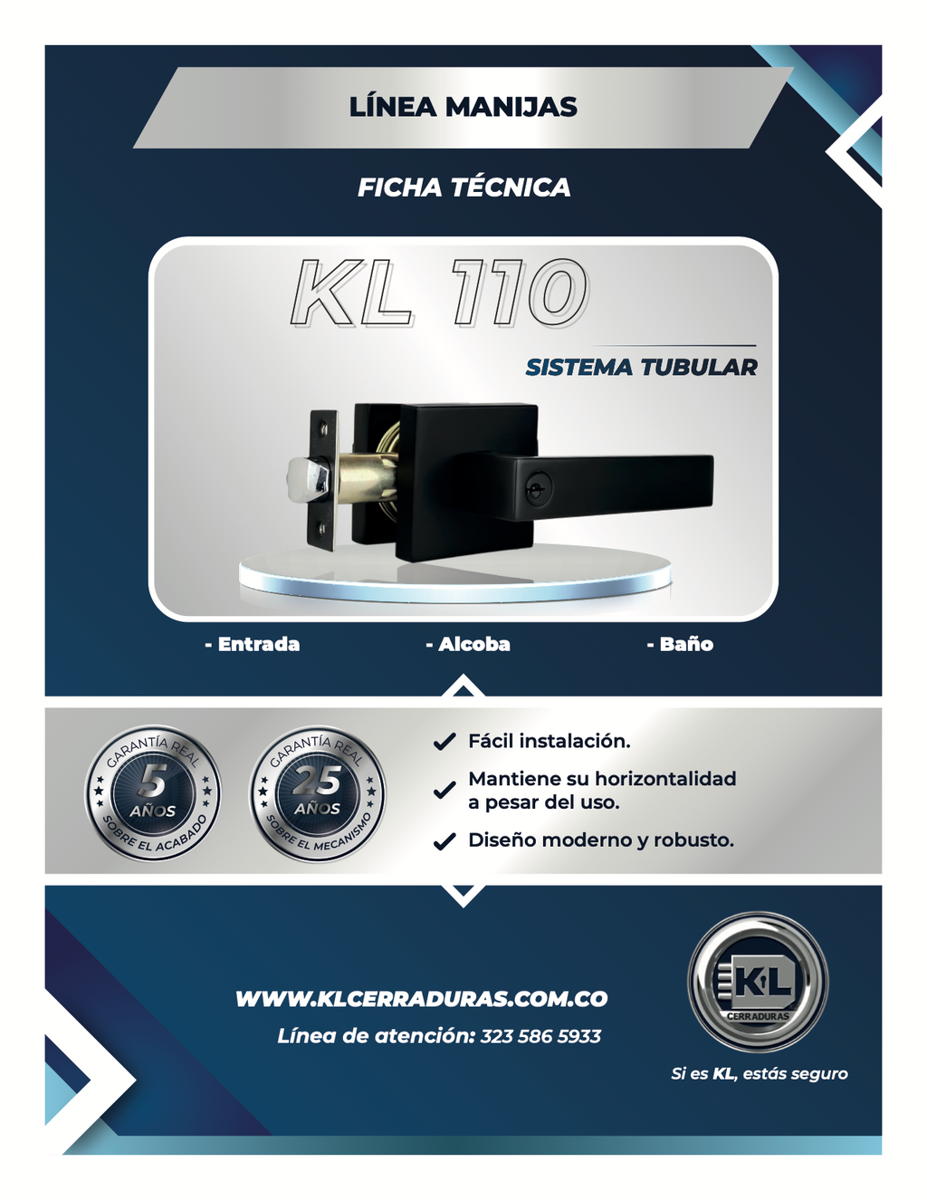 Manija KL 110 Sistema Tubular A