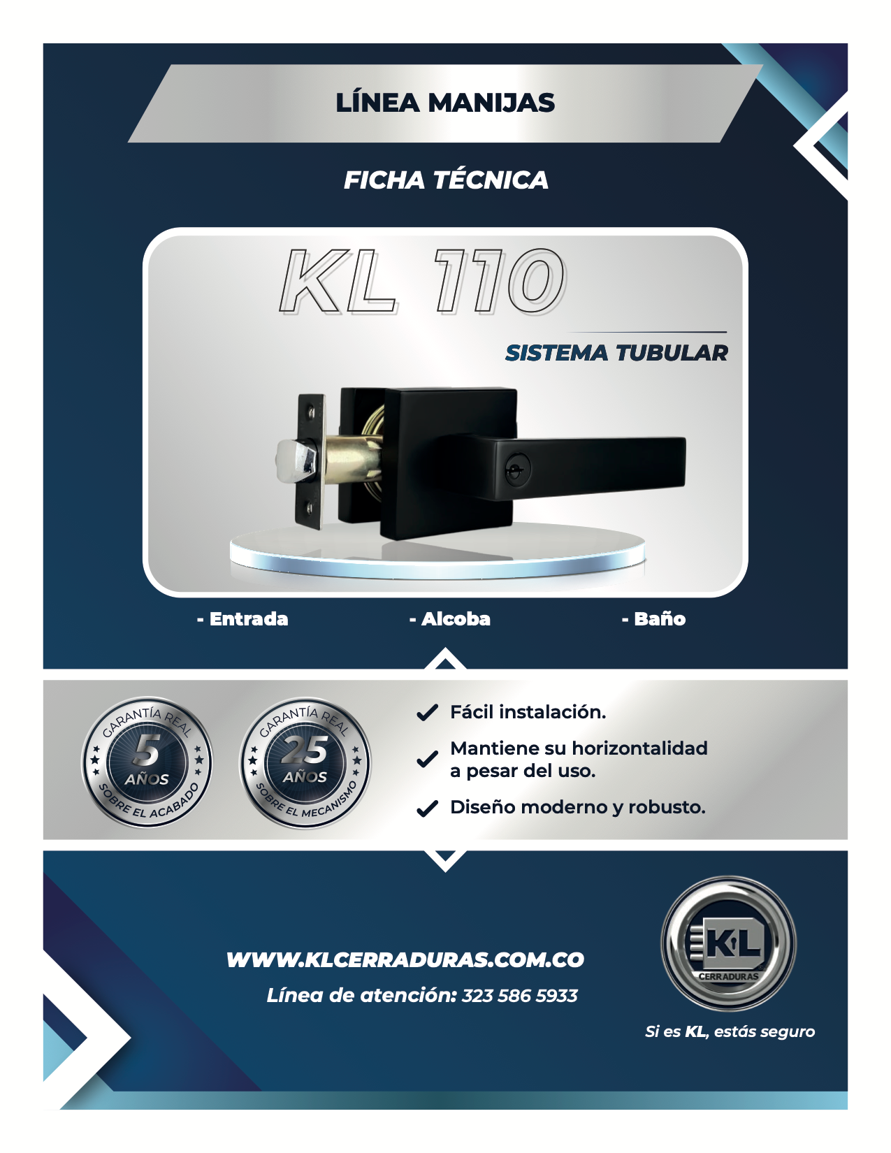 Manija KL 110 Sistema Tubular A