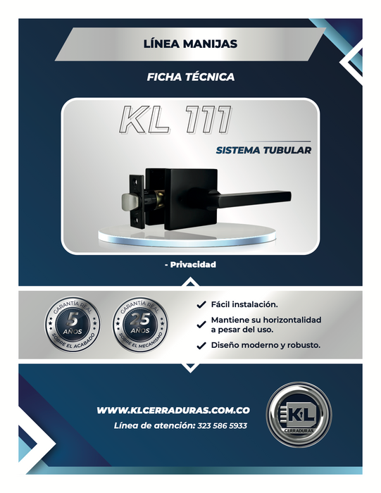 Manija KL 111 Sistema Tubular